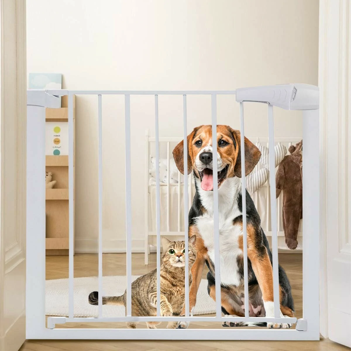 Extra Wide Baby Gate Baby Fences Kids Play Gate Large Pet Gate with Swing Door For Doorway Stairs (image for) Extra Wide Baby Gate Baby Fences Kids Play Gate Large Pet Gate with Swing Door For Doorway Stairs