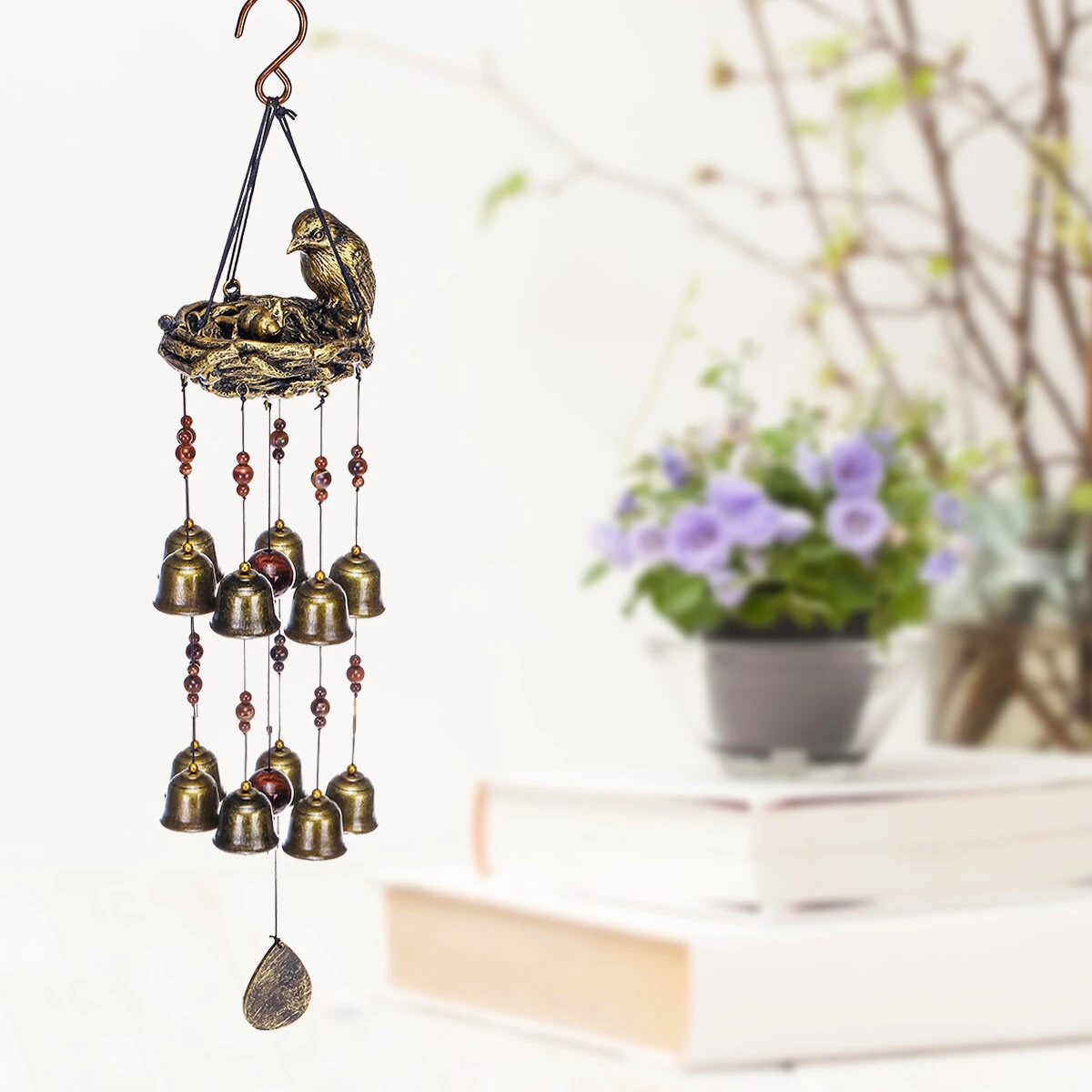Resin Bird's Nest Wind Chimes Pendant Cross-Border Exclusively For Brass Bell Wind Chimes Outdoor Garden Bird Pendant (image for) Resin Bird's Nest Wind Chimes Pendant Cross-Border Exclusively For Brass Bell Wind Chimes Outdoor Garden Bird Pendant
